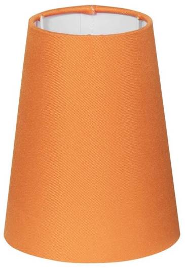 Abażur pomarańczowy stożek 15x12,5cm E14 tkanina/PCV Cone Candellux 77-10520